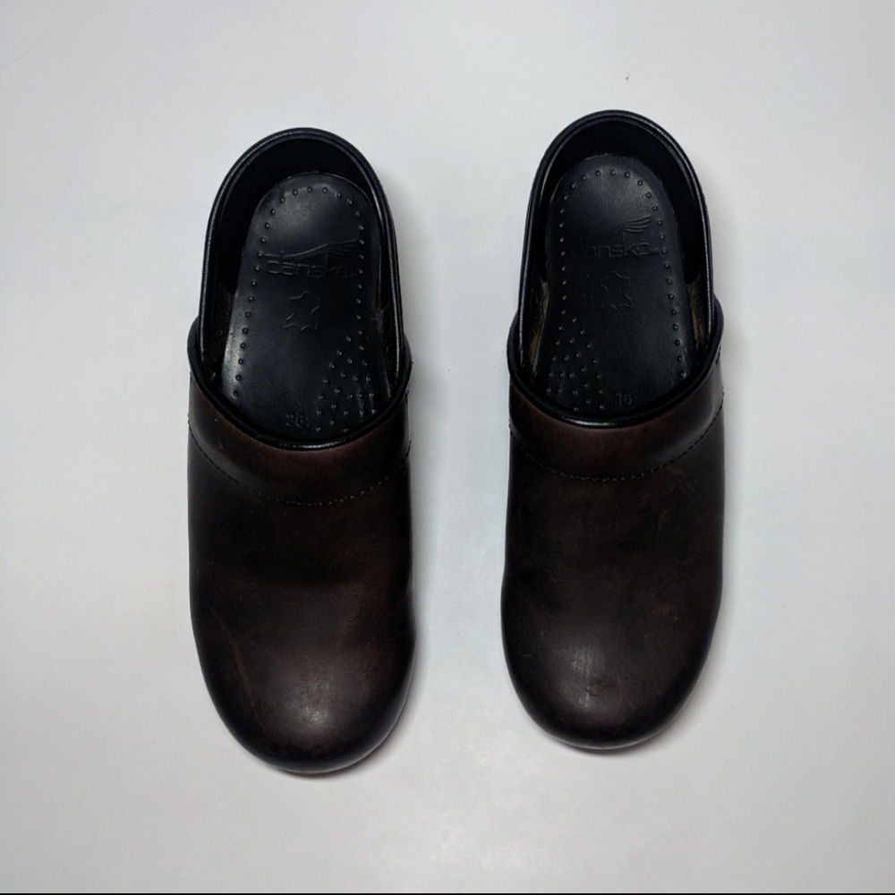 Dansko Brown Leather Mules